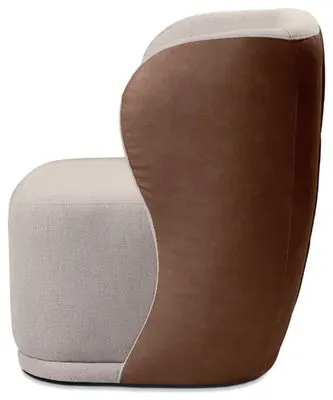 Poltrona QUARTZO, 72 cm de profundidade, de perfil