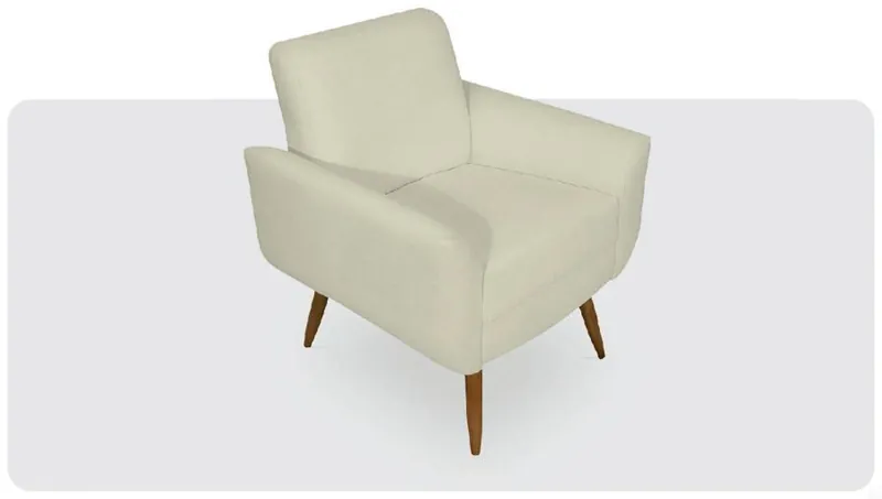 Poltrona TOPÁZIO, 72 cm de profundidade